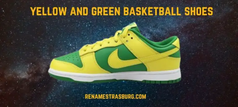 yellow and green basketball shoes